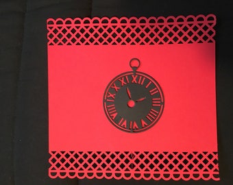 Clock for scrapbooking die cut
