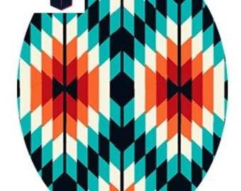 1 cabochon glass 25mm x 18mm Indian fabric theme