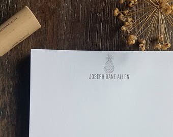 Personalized Notepad / Pineapple Memo Pad / Personalized Stationery / Personalized Stationary Pads / Personalized gift / Custom Stationery