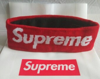 Supreme x New Era Box Logo Red Headband