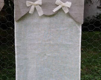 To order - sheer with ties linen Bunting and valance