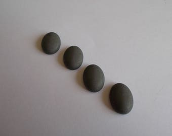 1 lot of 4 cabochon Brown marbled polaris matte