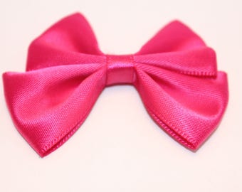 1 40x60mm jewelry scrapbooking bright pink satin bow