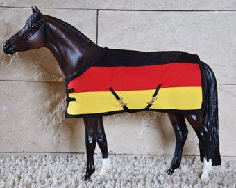 Blanket rug for Breyer Model Horse Peter stone Modelpferde German flag Deutschland traditional sized 1:9 scale