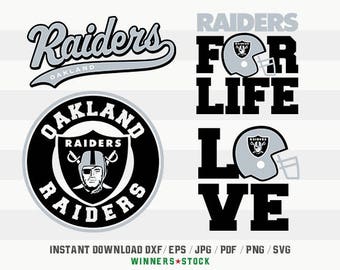 Oakland Raiders SVG, Cut Files, Digital Cutting File, Football Decal, Raiders Logo, Layered Vector, dxf eps png jpg pdf, Winners_04