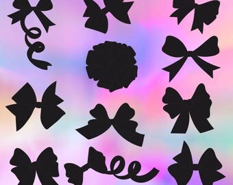 Bow svg, bowknot svg, bow clip art, cute svg, girly svg, gift svg, bow svg, hair bow svg, svg silhouette files, svg files for cricut dxf
