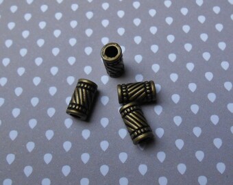 Set of 4 spacers bronze tube 11 X 6 millimeters