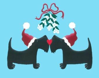 Scottie dog Christmas cards, Scottish Terrier 6 pack