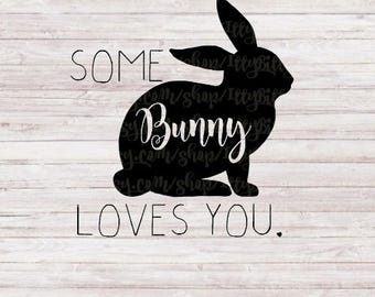 Bunny loves you svg | Etsy