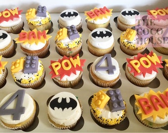 Batman Lego Cupcake Toppers