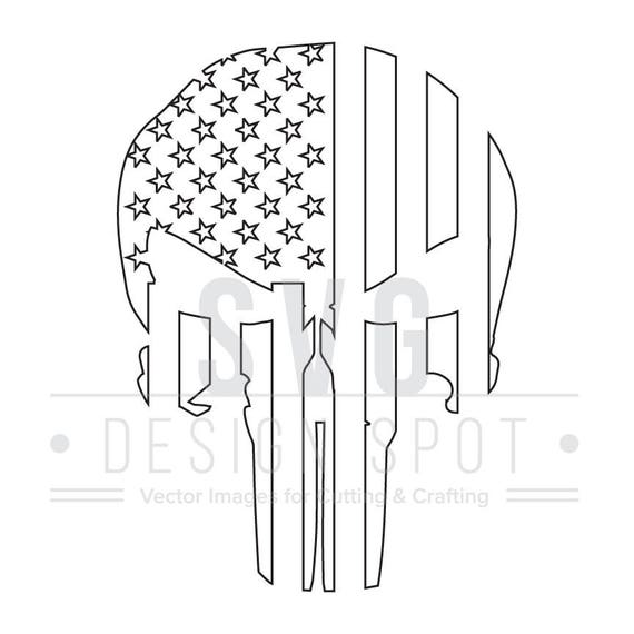 Download The Punisher Skull Flag Logo SVG Wall Art, Super Hero ...