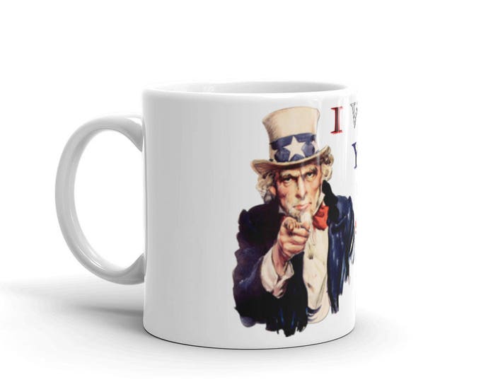 Uncle Sam I Want You to Shut Up Coffee Mugs for Coffee Lovers, Gifts for Teachers, Mom or Dad, Friends, Co-workers, CoffeeShopCollection