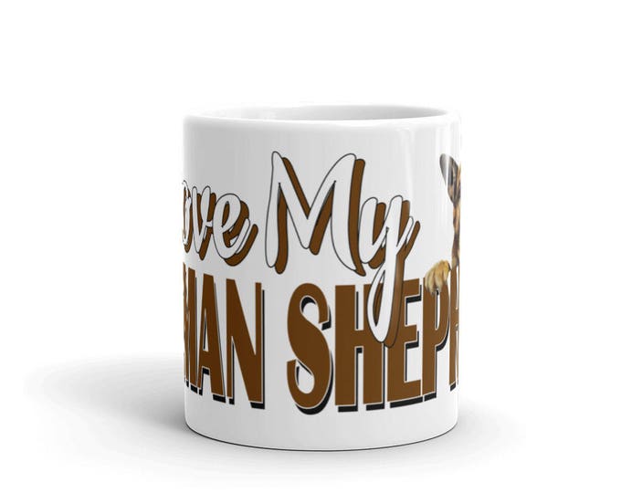 I Love, My German Shepherd, Mugs, Dog Lovers, Animals, Canines, Dogs, Pets, Fun, Unique, Gift Ideas