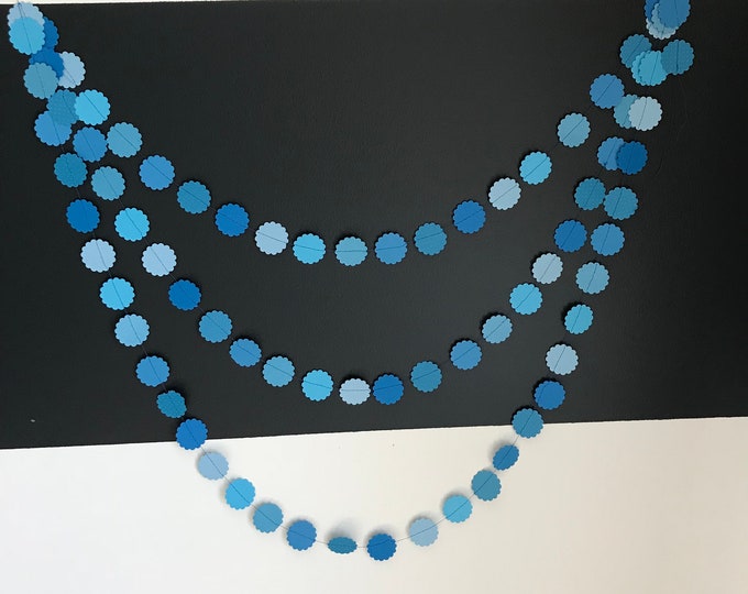 Blue Paper Garland