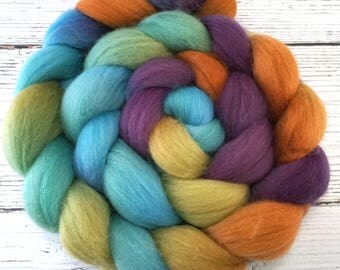 Handpainted Polwarth Wool Roving - 4 oz. ARIZONA - Spinning Fiber