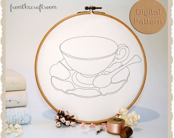 Country Cottage Tea Cozy Hand Embroidery Pattern Pdf Instant