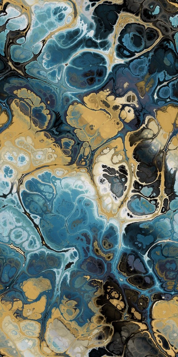 Blue Gold Brown UNIQUE Handmade Velvet Upholstery Fabric Shimmer Fiber Art Fabric