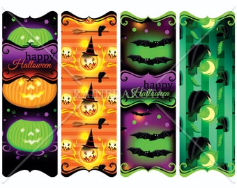 Halloween Tags, Printable Bookmarks, Halloween Label Print, Halloween Images, Digital Hang Tags, Collage Sheet, Halloween Favors, Gift Tag