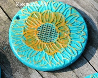 Handmade Pottery Bead For a Pendant