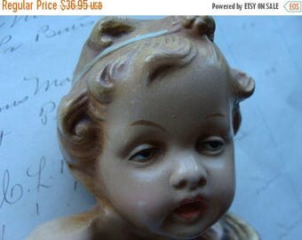 ONSALE Antique Santos Hand painted Cherub Angel Western Germany 47