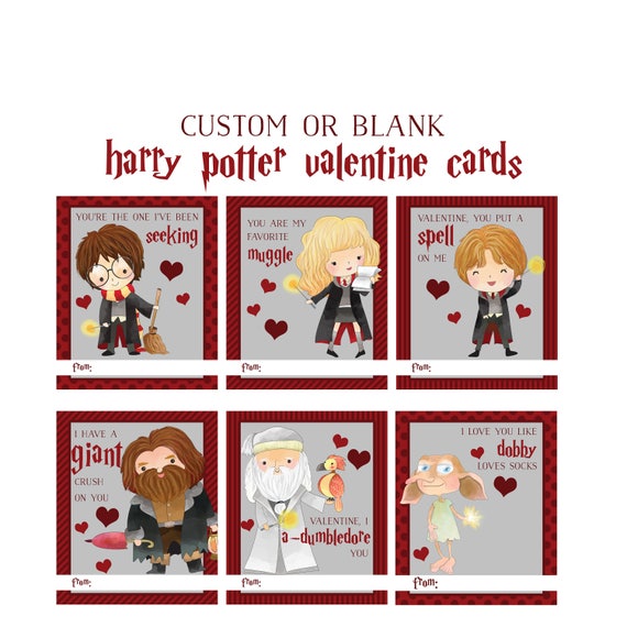 Harry Potter Inspired Valentines Day Cards Wizards Love