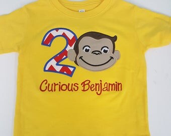 Curious George Birthday Shirt- Customized Birthday T-Shirt