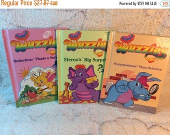 SUMMER SALE 1980s Wuzzles Books Childrens Picture Books - Set of 3 Hasbro Bradley 1984
