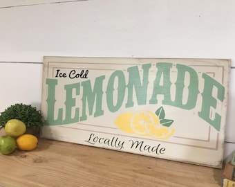 LEMONADE SIGN Lemonade Signs Vintage style Lemonade Sign