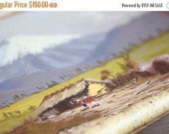 Volcano painting | Etsy