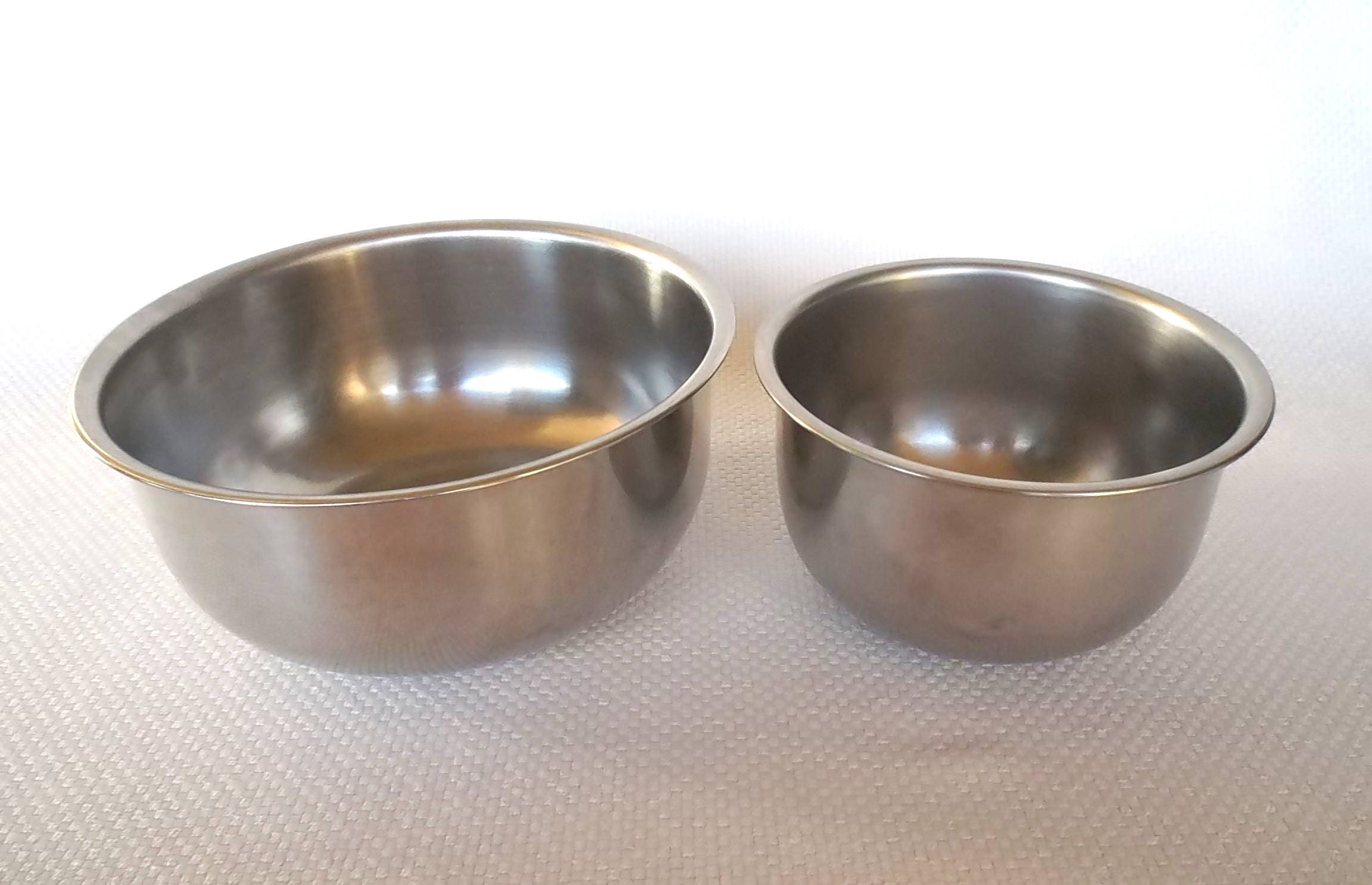 Vintage Vollrath 2 Piece Stainless Steel Mixing Bowl Set 1.5 Quart ... Vintage Vollrath 2 Piece Stainless Steel Mixing Bowl Set 1.5 Quart ...