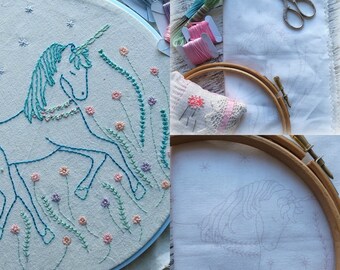 unicorn fabric panel for stitching