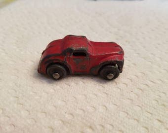 Vintage Small Red Lead Car 1940s Barclay