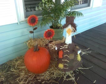 GOOSE CLOTHING -- Scarecrow for you lawn goose - Brown - Plastic or Concrete Lawn Goose Clothing - Geese clothes