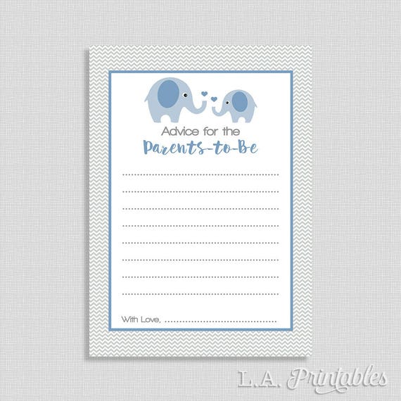 advice-for-the-parents-to-be-printable-cards-blue-elephant