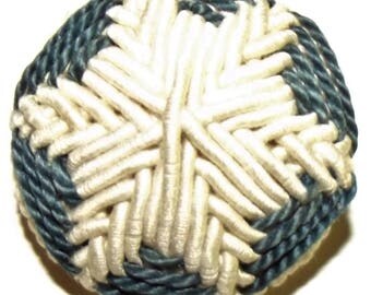 Antique Button ~ Antique Wound Fabric Button ~ Victorian Button Wound Star Design