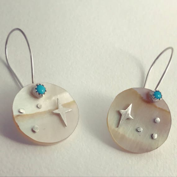 Morning Star- Shell, Sterling Silver & Turquoise
