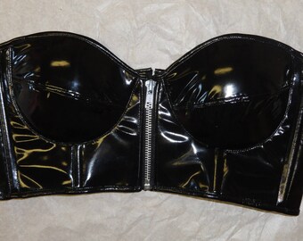 PVC 34B Bustier - Front zipper - Lace up back (Artifice production sample)