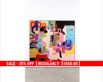 wall Art 58" Painting wall art abstract painting Acrylic painting turquoise,blue,red Wall Decor wall hangings from Jolina Anthony