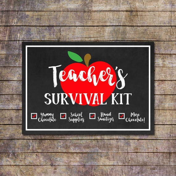 Download Teacher Survival Kit Label/Beginning of the year teacher gift/