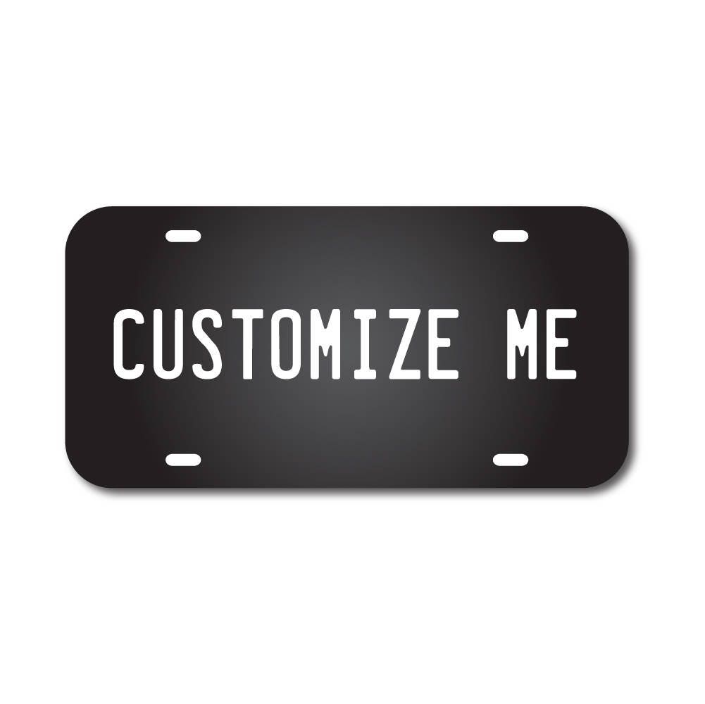 Mirrored Acrylic License Plate Black Custom Car Tag Custom