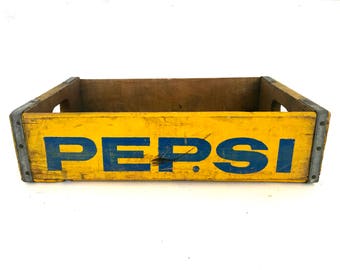 Vintage Pepsi soda crate