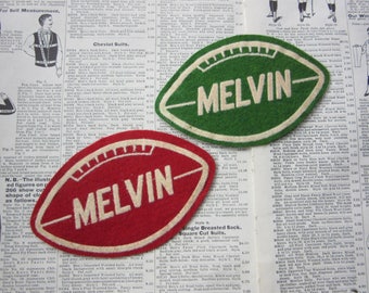 Vintage Name Patch Melvin Football Price per (1) Patch 1950s Era Felt Patch Varsity High School Jacket Coat Patch College Sports 50s Vintage