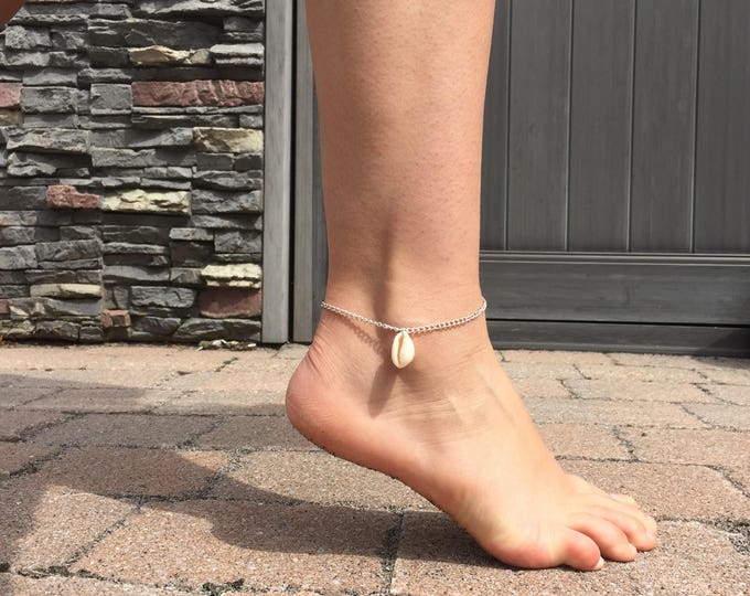Seashell anklet,boho anklet,seashell jewelry,summer anklet,anklet for women,seashells anklet,silver anklet,anklet,chain anklet,seashells