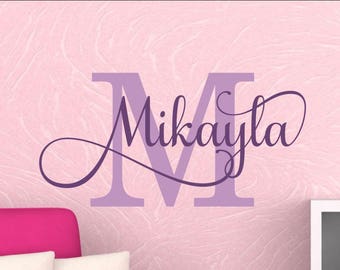 Personalized Wall Decal - Girl Name Wall Decal - Nursery Wall Decal - Personalized Name Decal - Vinyl Wall Decal - Girls Name Decal