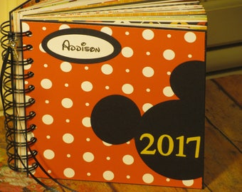 SALE 80pgs Personalized Disney Autograph Book for Boys (w/out Bows) and Girls (w/Bows)