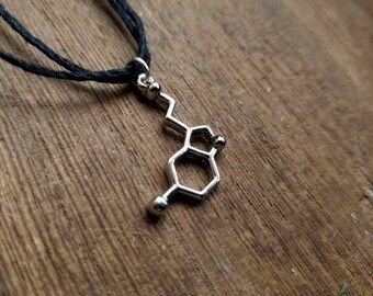 Serotonin-Molekül-chemische Struktur-Chemikalie Des Glückes
