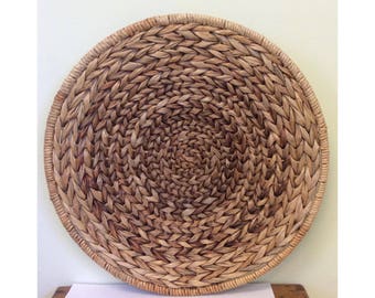 Vintage rattan chargers