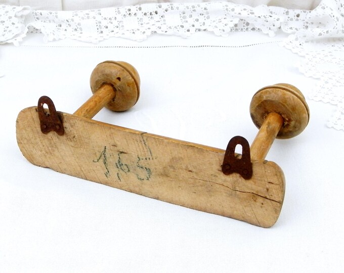 Antique French Traditional Wooden Faux Bamboo Hat Rack, Coat Rack / Hock, French Country Cottage Decor, Retro Rustic Home Entrance Interior