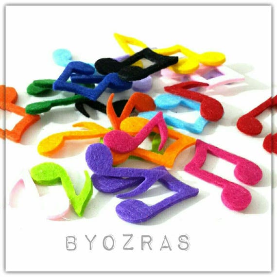 Thick Felt Music Notes 12 Pieces Felt Die Cut Music Notes