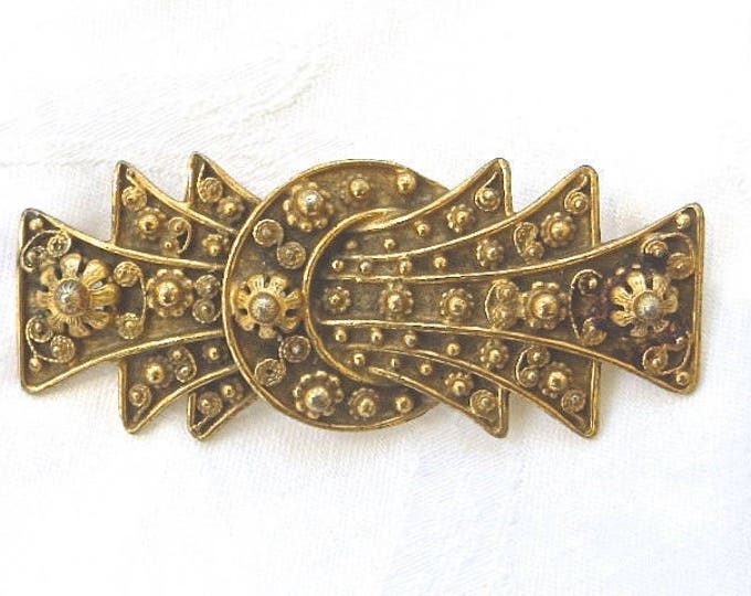 Vintage Etruscan Brooch, Rice-Weiner Etruscan Pin, Etrusceana 1940s, Thief of Baghdad Designers